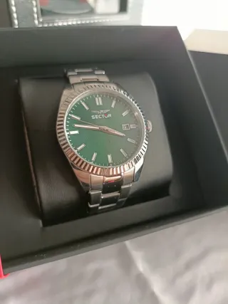 Orologio Uomo Sector Verde Argento