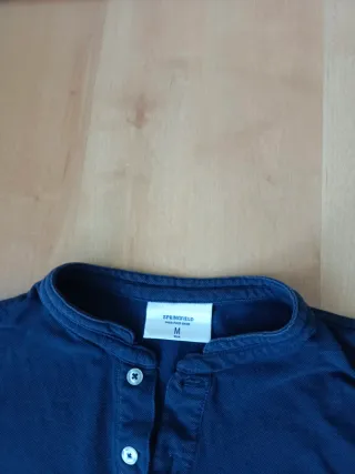 Polo Springfield azul, gris y blanco