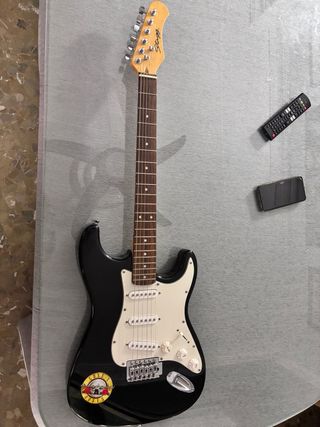 Guitarra Eléctrica Stagg Negra