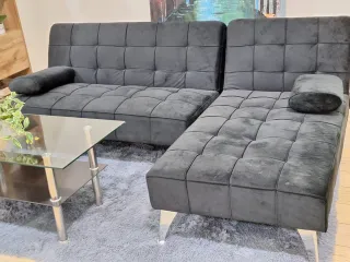 Sofá Cama Reversible Negro/Gris