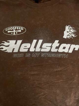 T-shirt Hellstar marrone vintage streetwear