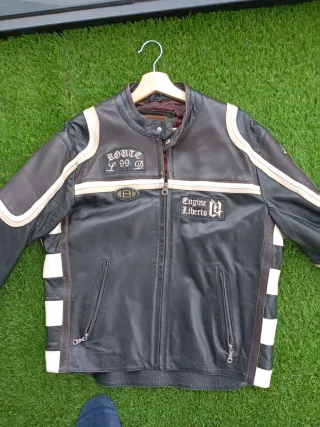 Cazadora Piel Liberto Talla M Moto