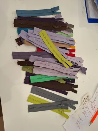 50 cerniere lampo miste 12 e 14 cm