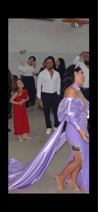 Vestido de fiesta morado talla única