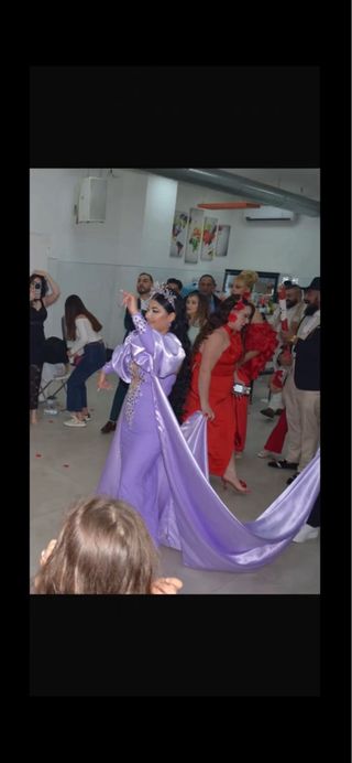 Vestido de fiesta morado talla única