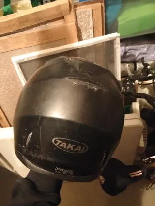 Casco de moto negro