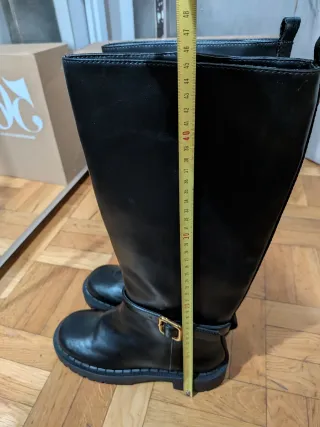 Botas de piel Zara negras