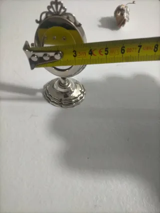 Specchio miniatura in argento vintage