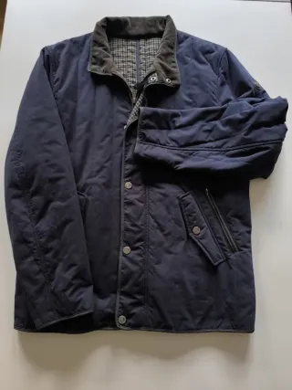 Abrigo Parka Rever Talla 52 Azul/marrón