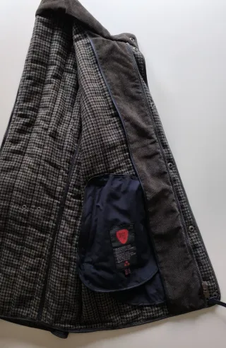 Abrigo Parka Rever Talla 52 Azul/marrón