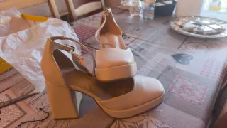 Zapatos de tacón ancho plataforma baja