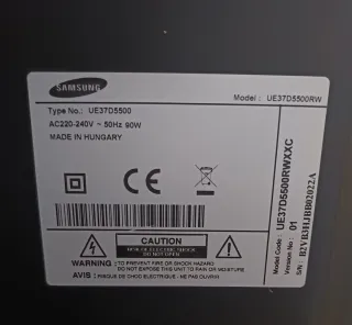 Televisor Samsung 37" UE37D5500RW