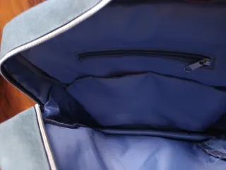 Mochila bolso marrón y verde