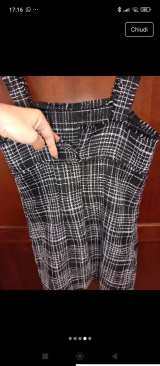 Salopette H&M a quadri taglia M