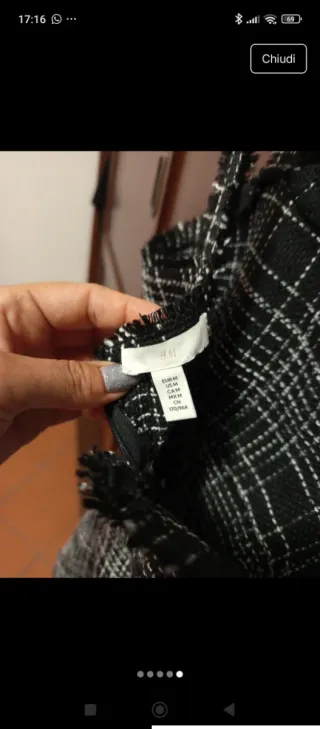 Salopette H&M a quadri taglia M