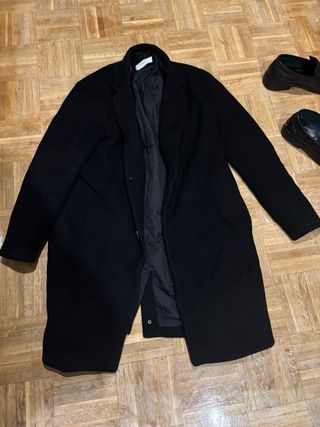Abrigo largo negro XL