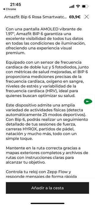 Reloj Amazfit Bip 6 Rosa