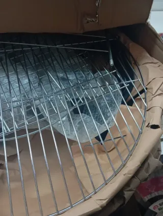 Barbacoa portátil carbón redonda con tapa Ø57x86cm