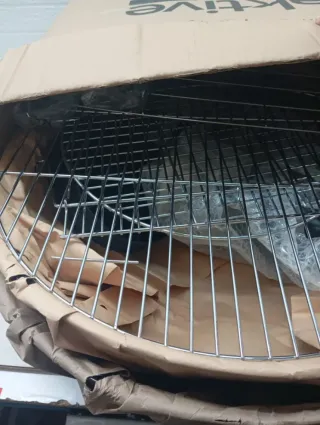 Barbacoa portátil carbón redonda con tapa Ø57x86cm