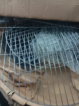 Barbacoa portátil carbón redonda con tapa Ø57x86cm