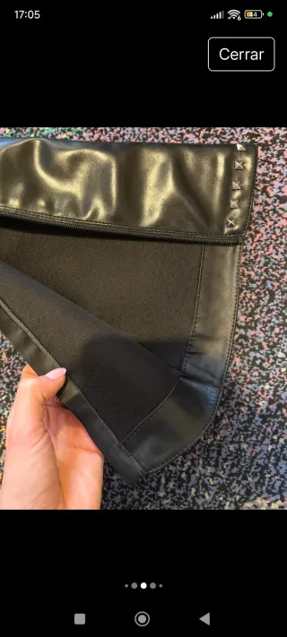 Botas altas negras tachuelas talla 41