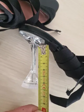 Sandalias de Tacón Transparente