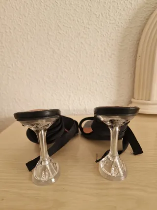 Sandalias de Tacón Transparente