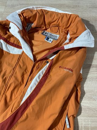 Chaqueta Columbia Nieve Naranja y Blanca