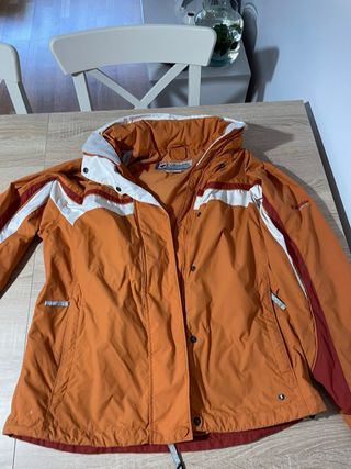 Chaqueta Columbia Nieve Naranja y Blanca