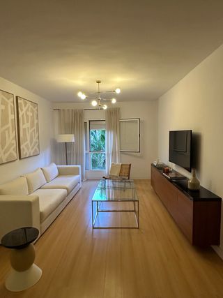 2 Mesas Centro Cristal y Acero