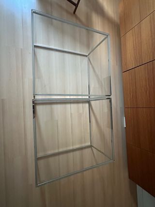 2 Mesas Centro Cristal y Acero