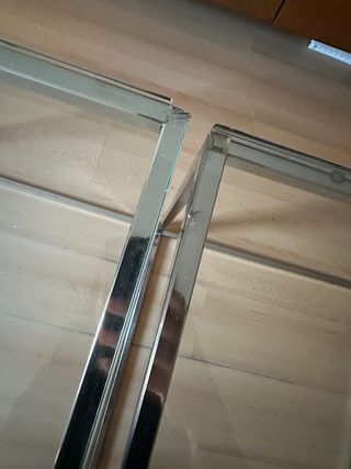 2 Mesas Centro Cristal y Acero