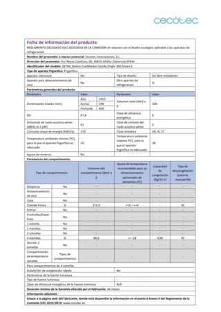 Frigorífico Cecotec Coolmarket 300 Green E