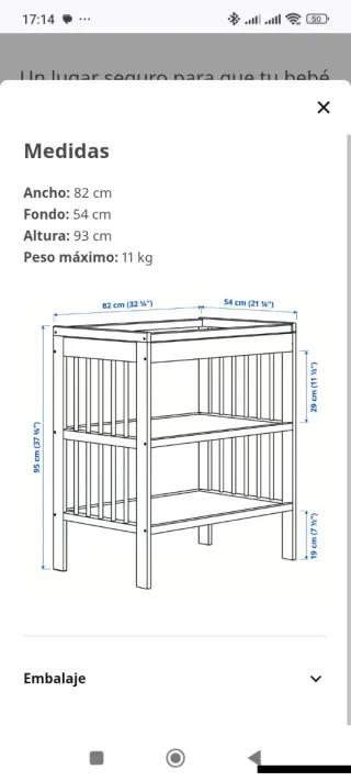 Cambiador Bebé Gulliver Ikea Blanco