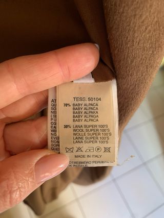 Cappotto lungo lana e alpaca