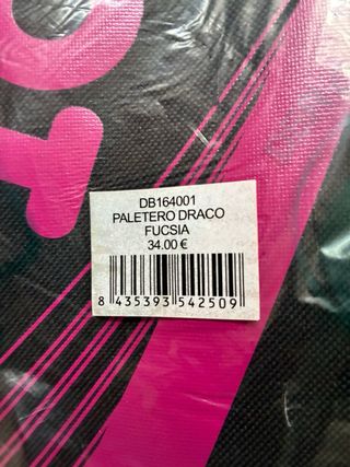 Paletero Drop Shot Negro y Rosa