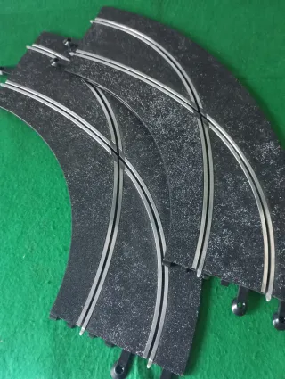 Cambio de pista en curva scalextric