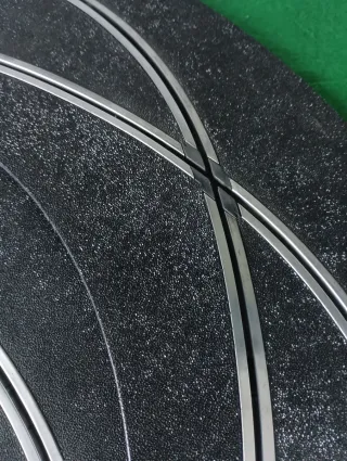 Cambio de pista en curva scalextric