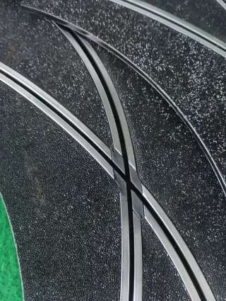 Cambio de pista en curva scalextric
