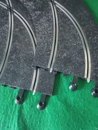 Cambio de pista en curva scalextric