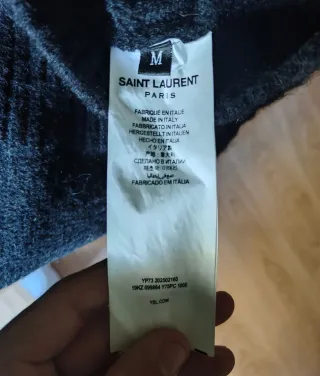 Jersey Saint Laurent Negro Blanco