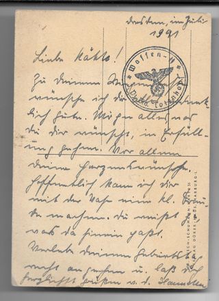 Postal WWII - Original