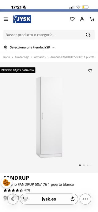 Armario leroy merlin estrecho blanco