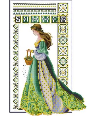 Kit Punto de Cruz Verano Dama Cesta