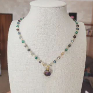 Collana cristalli colorati