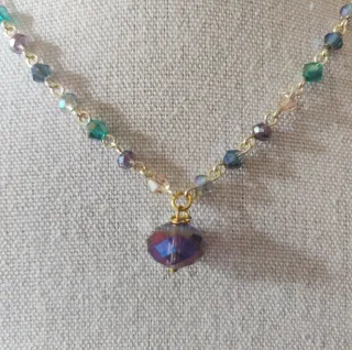 Collana cristalli colorati