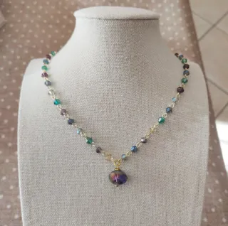 Collana cristalli colorati