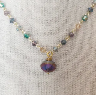 Collana cristalli colorati