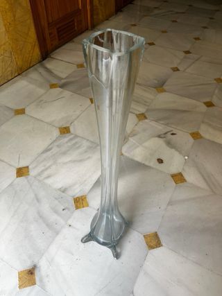 Jarrón Florero Grande Cristal Azul