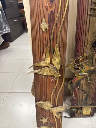 Apliques de pared madera y metal